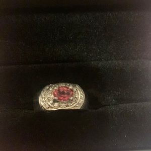 Pink sapphire Ring .925